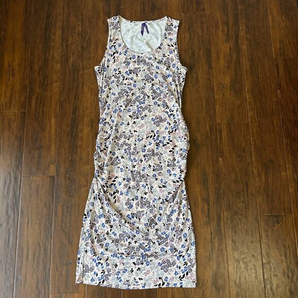 SERAPHINE Maternity Tank Dress Floral Sleeveless Ruched Bohemian - Picture 5 of 13
